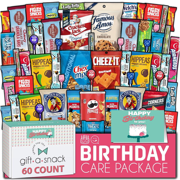 Special Occasion Happy Birthday Snack Gift Box (60 Count)