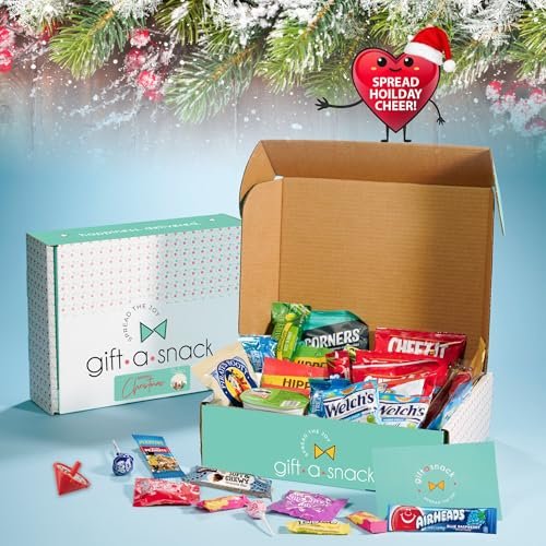 Christmas Pre-filled Holiday Snack Box + Greeting Card (45 Count)