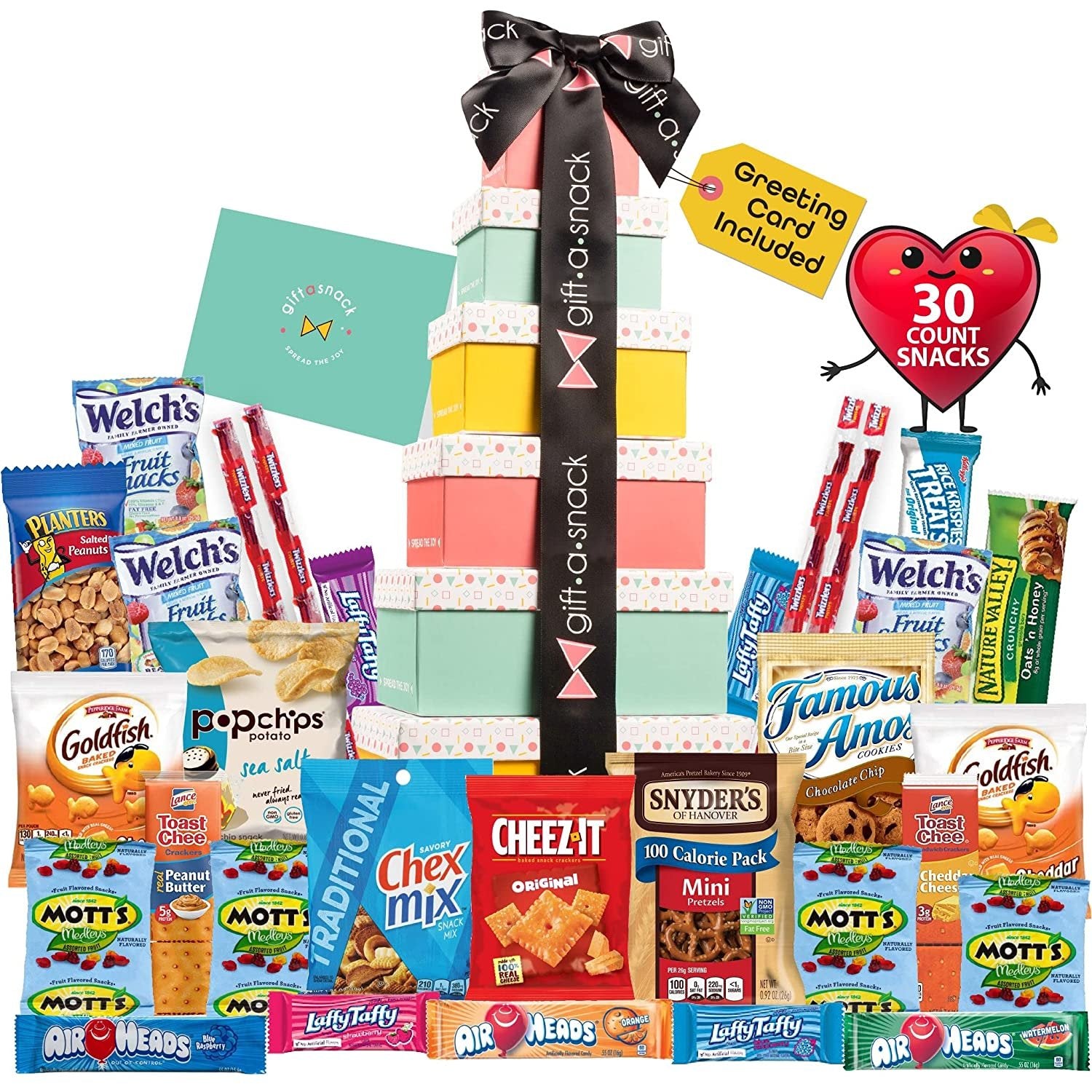 100 count Ultimate Snack Box – Gift Basket with Variety Assortment of  Crackers, Cookies, Candy & Chips – Treats for Kids, Teens & Children